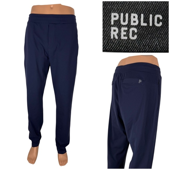 Public Rec Mens 34 X 34 Pants Joggers Blue 34x33(actual) Nylon Stretch Casual